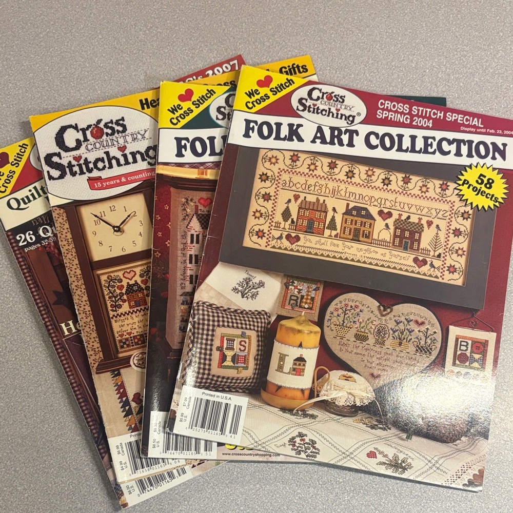 Four Cross Country Stitching Magazines